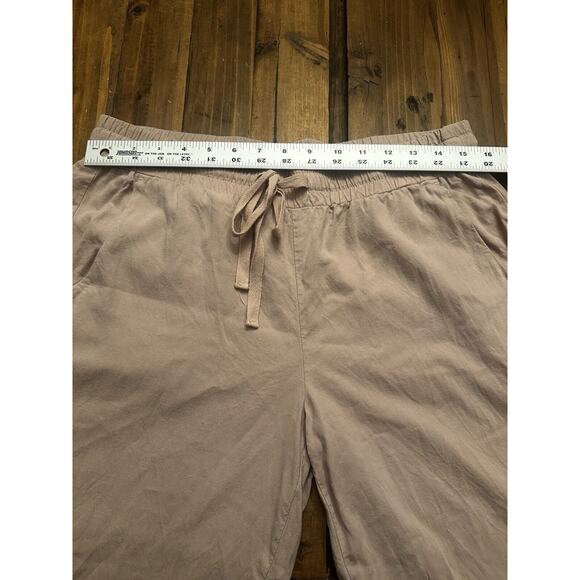 Cloth & Stone Anthropologie Women's Joggers Sz Med Beige Drawstrings 100% Tencel - Picture 8 of 12